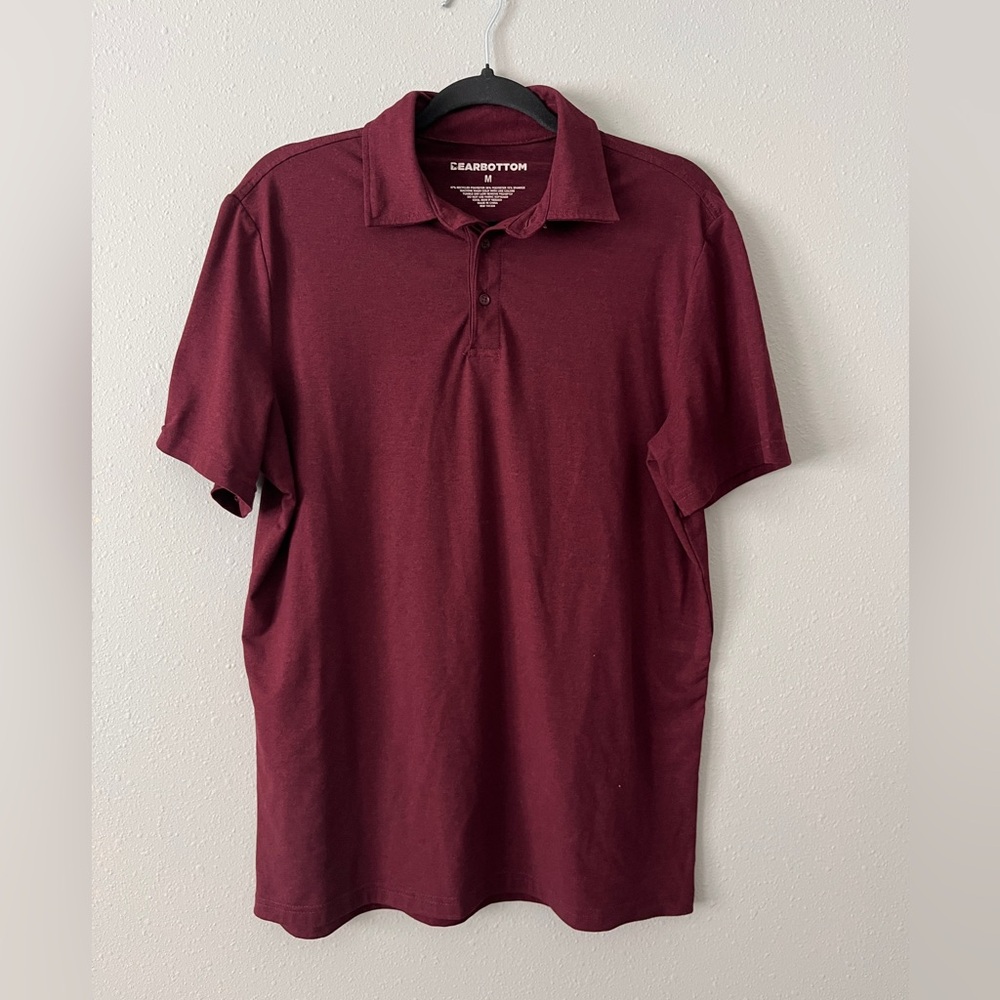 Maroon bear bottom polo